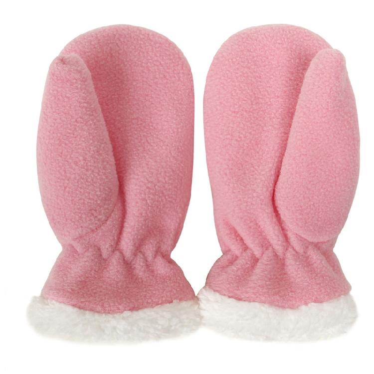 Girls Winter Gloves Soft Full Mittens Solid Color Thicken Outdoor Sports Mittens