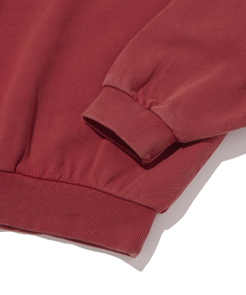 Seuweideu Cropped Washed Crewneck [Red]
