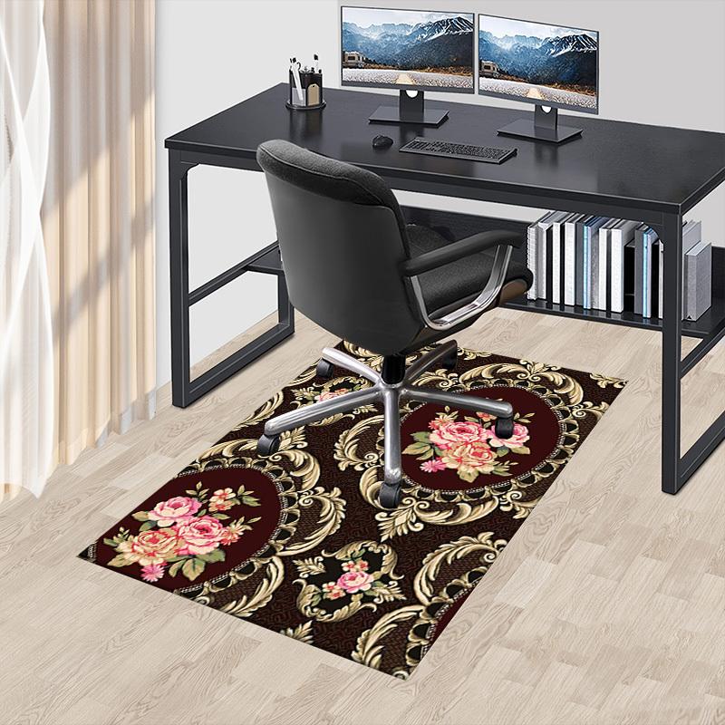 1PC Floral Pattern Extra Large Non Slip Floor Carpet, Office, Family, Bedroom, Studio Large Area Rug Indoor Rugs, , Vibrant Colors