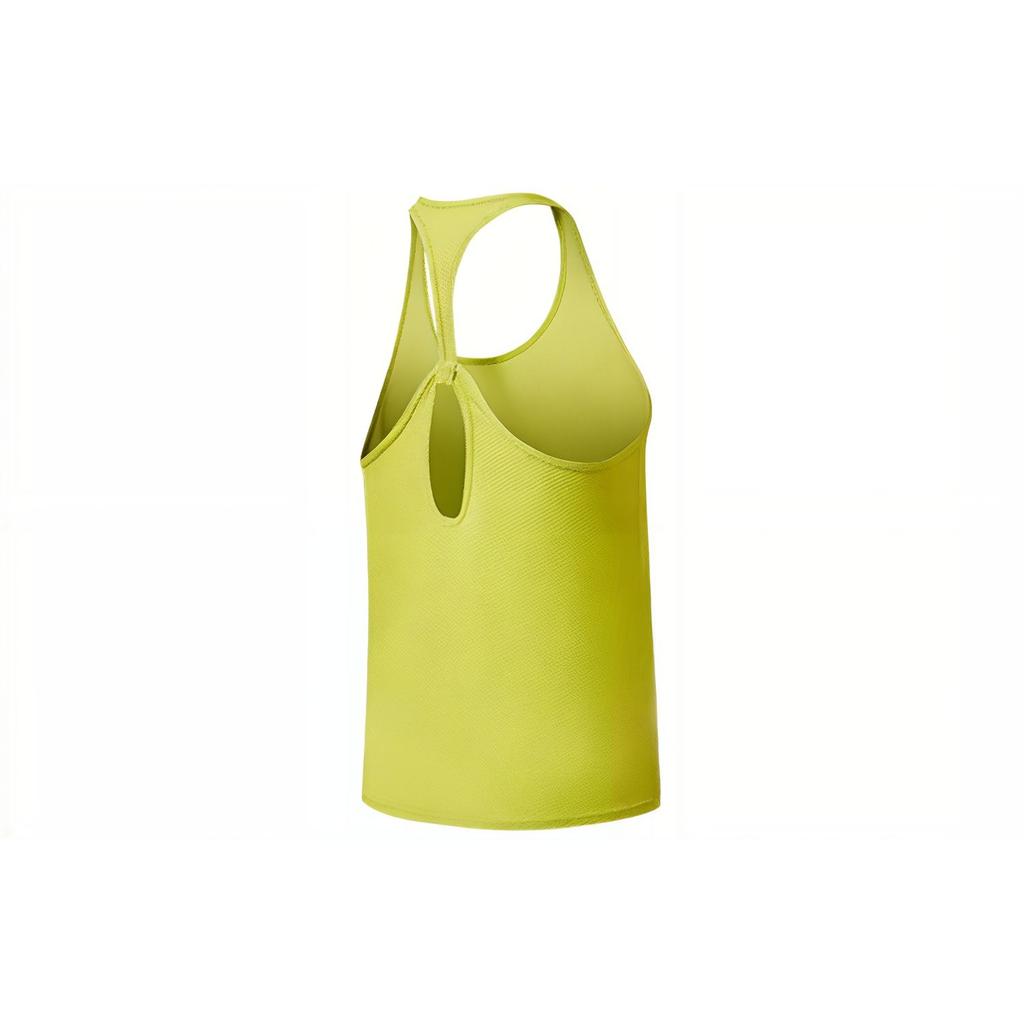 SAUCONY Solid Color Round Neck Sleeveless Vest Women Tops Mustard-Green SC1230010DY-GE28
