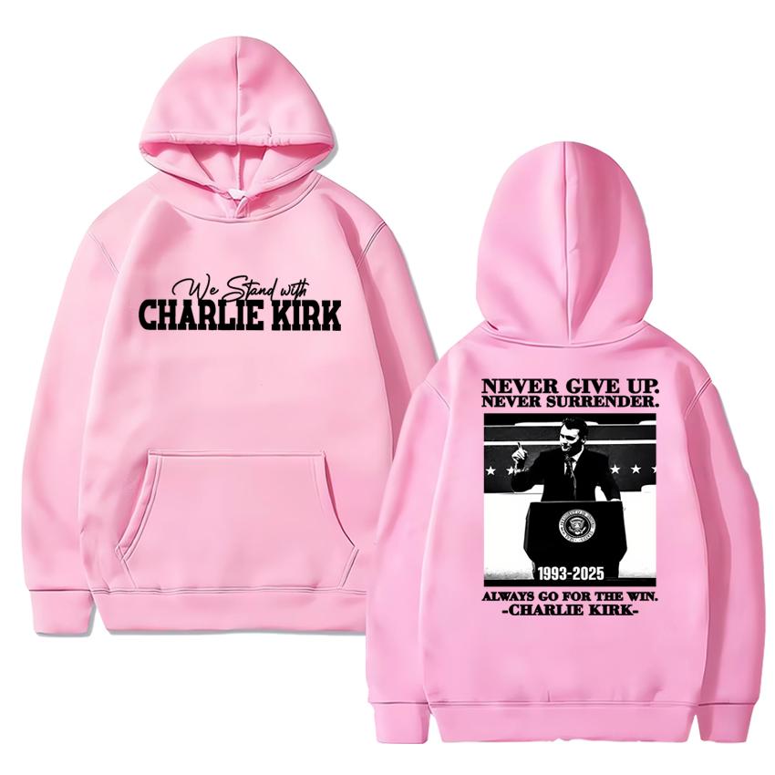 2025 Hot Justice for Charlie Kirk Freedom Double Sided print Hoodie Men women harajuku Fleece pullover Unisex Casual Sweatshirt