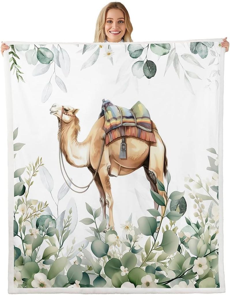 Cute Parrot Blanket Soft Fleece Throw Bird Lover Gift Kids Room Decor Floral Design Home Decoration