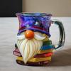 Painted Gnome Book Mug 325ml Fun Dwarf Cup Glass Water Cup