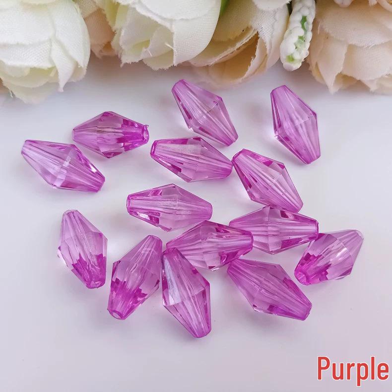 DIY Acryl Transparent Doppelspitzige Reiskörner für Schmuck und Gardinendekoration (7x19mm)