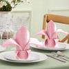 VACVELT 12 Pack Blush Pink Satin Napk 20x20 Inch Wedding Napk, Scalloped Elegant Dinner Napk Square Table Napk Decor, Silky Satin Cloth Napk for