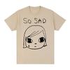 2025 Yoshitomo Nara Sad Vintage Printed T-shirts Japan Party Women New Womens Summer Round Neck Oversized Casual Loose Tops