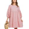 Women's  Sleeve Long Sleeve Patchwork Loose Swing Dress