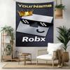 Roblox Decoração de Parede Personalizada Com Seu Nome Tapeçaria Arte Para Memorial de Animal de Estimação Aniversário Festa de Casamento Cenário Presente de Família
