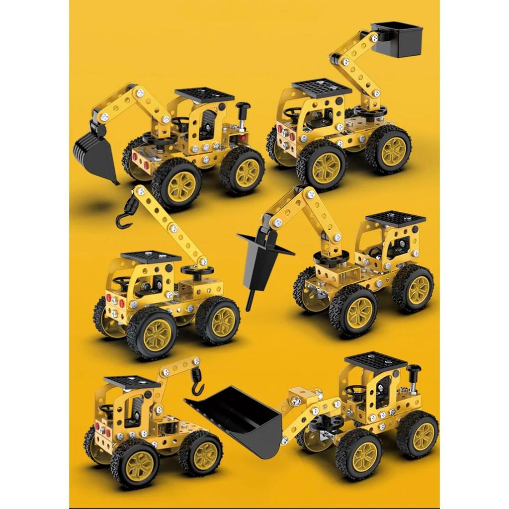 Children's Metal Assembled Toys Creative Off-road Vehicle Models Disassembly Assembly Splicing Engineering Vehicles Handmade Toy