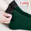 New velvet women winter warm thicken thermal socks soft casual solid color sock wool cashmere home snow boots floor sock 1pairs