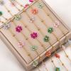 1 Meters Stainless Steel Chain Jewelry Making Golden Chain Sun Flower Beads Chain DIY Jewelery Handmade Materials Making Crafts