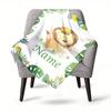 Jungle Lion Home Customize Your Name Blankets Comfortable Soft Lightweight Allseason Multipurpose Blanket For Picnics Sofas Offices Beds Living Rooms