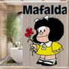 Cartoon Mafalda Bathroom Shower Curtain Shielding Partition Shower Curtain Quick Dry Can Be Scrubable Light Opaque Bath