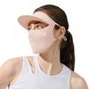 Ice Silk Mask Summer Sunhat Breathable Sunscreen Face Mask Scarf Anti-UV Face Mask Cycling Anti-dust Face Cover Women Girl Hanging Ear Mask Detachable