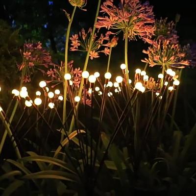 Solar-Powered Firefly Garden Lights: Weatherproof Ground Stake for Outdoor Ambiance and Lawn Illumination.