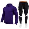 220g Solid Color Pullover Men's Women's Hoodie Sports Set Fleece Hooded Sweatshirt