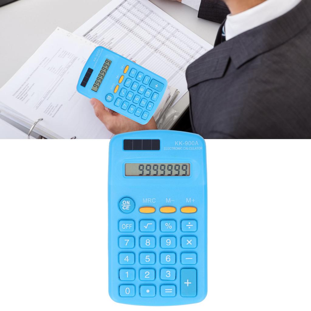   Calculators Handheld 8 Digit with LCD Display Sensitive Button Solar Battery Dual Power for   School Business