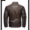 Men's Winter Warm Jacket Leisure PU Jacket Locomotive Jacket Leisure Business Jacket
