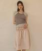 OURO Banding Shirring Skirt [ Peach ]