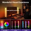 RGB LED Ambient Light, Dual Stick Music Sync Lamp with App & Remote Control, USB Powered Decor for Bedroom, Gaming Desk, Live Streaming