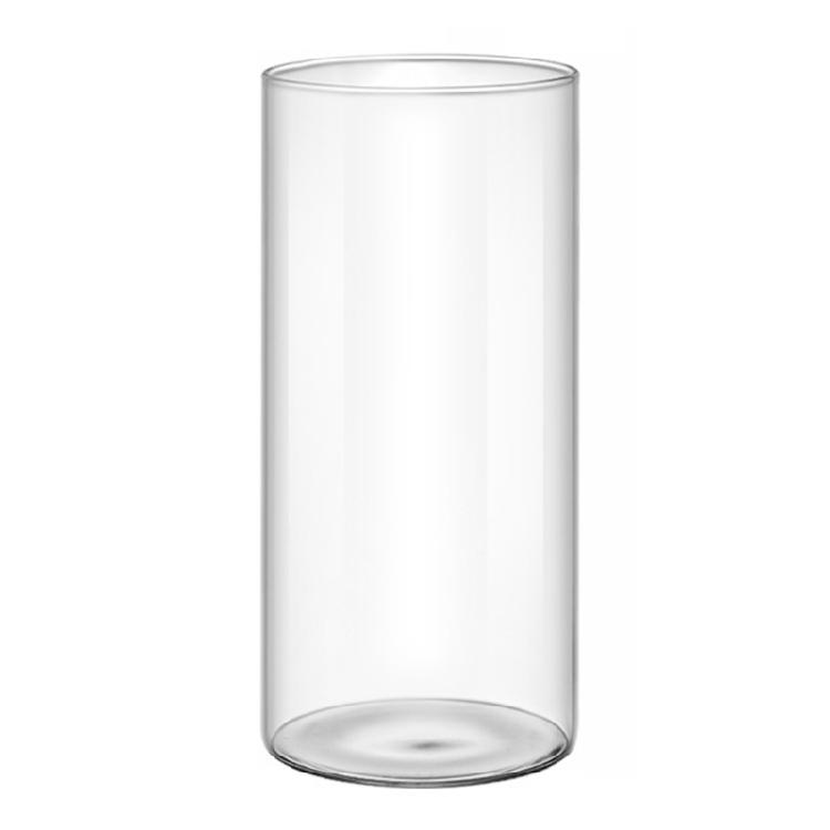 Support de bougie en verre transparent Vase cylindrique en verre Porte-bougie Créez un décor unique pour la décoration de la chambre à coucher, du bureau