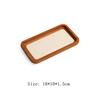 HeMu Wooden Microfiber Velvet Cloth Multi-purpose Rounded Corner Empty Tray Viewing Pallet Jewelry Display Storage Tray