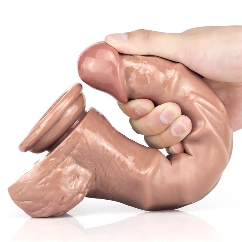 Großer Kiel Dildo Großer Simulationsdildo Kristallfarbe Weiblicher Masturbator Erwachsenenprodukte
