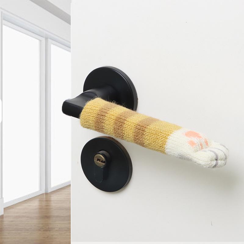 Knitted Thickened Anti-Collision Door Handle Cover for Winter