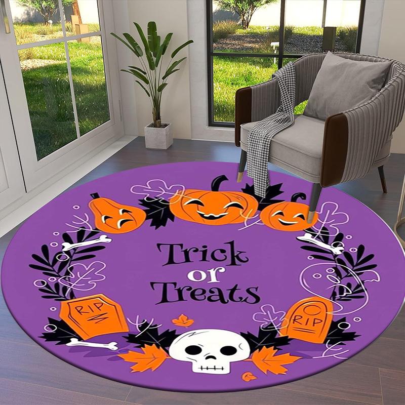 1pc Carpet Chair Mats Halloween Trick or Treats Perfect for Decorating Chairs, Polyester Carpet, for Living Room.YDT626