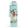 1PC Long Ear Hound Dog Cute Portrait Print 750ml Color Plastic Sports Water Bottle Leakproof Flip Straw Lid Suitable for Sports Office Home Use