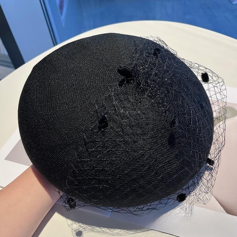 Stylish Mesh Cotton Beret Hat For Women With Vintage Design And Breathable Fit For Daily Use