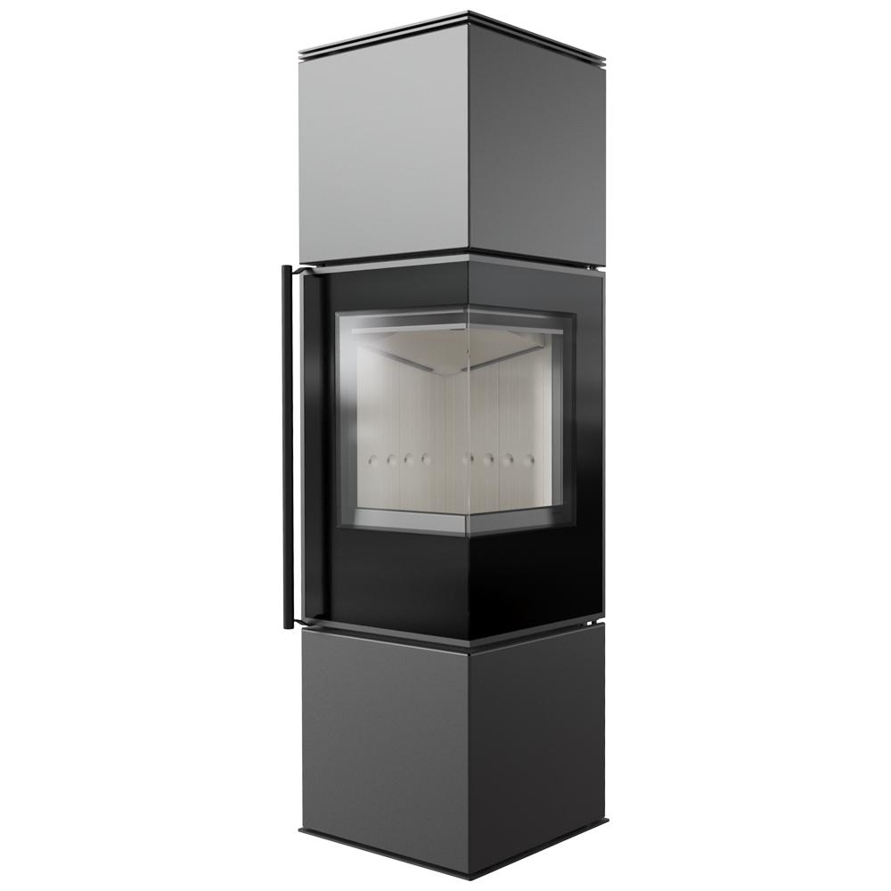 Wood burning steel stove KRATKI REN/M right Ø 150 7 kW self closing door