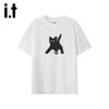 izzue it Women's Pixel Cat Embroidered Cotton T-Shirt