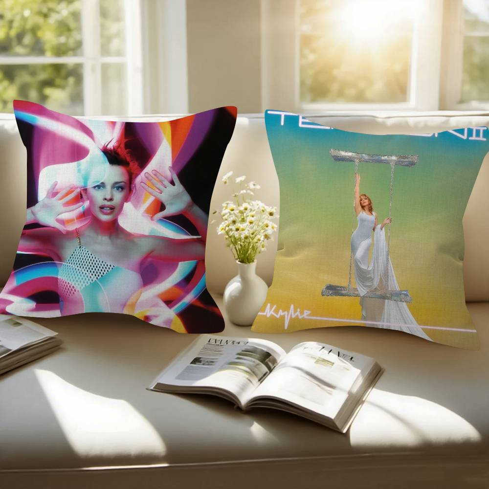 Singer Kkylie Mminogue Doublesided Printed Pillow Cover Short Plush Suitable Living Rooms Bedrooms Sofas Throw Cushion Cover