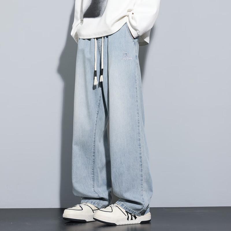 

TonLion Men s 2025 Summer Thin Straight Loose Jeans XL