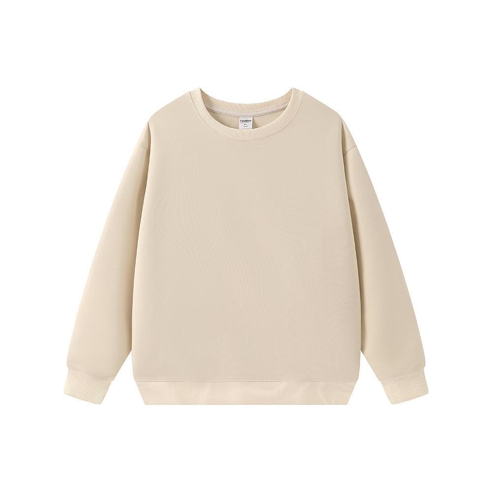 Fashionable 330g Oversized Casual Men's American Streetwear Solid Color Crew Neck Sweatshirt - Men's Fall Winter Basic Sweatshirt