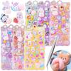 3D Squishy Butt and Decorative Stickers for and Water Craft and Girls of 6 Tweezers 02 Stickers, Cute, Fluffy, Squishy, Repositionable, Diaries,