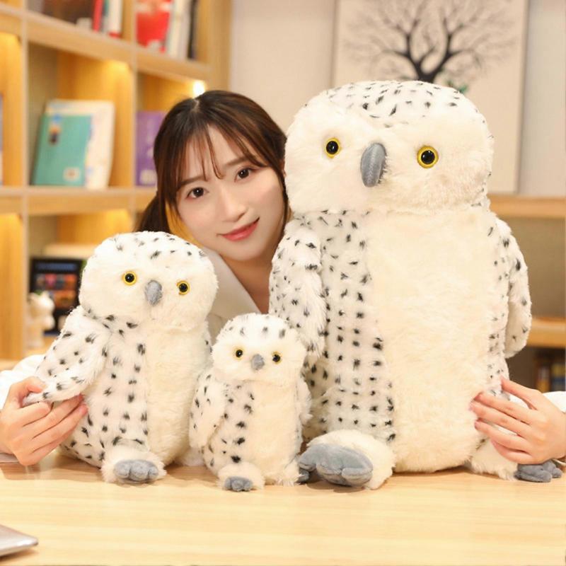 20/30/50cm Owl Plush Toy Simulation Soft Feather Fluffy Animal Doll Sofa Ornament Bedroom Decor Stuffed Animal Doll Pillow Home Room Decoration Birthd
