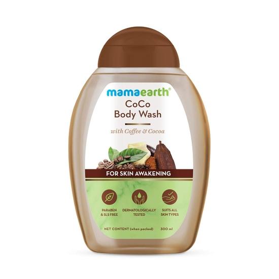 

Гель для душа Mamaearth CoCo с кофе и какао для пробуждения кожи — 300 мл