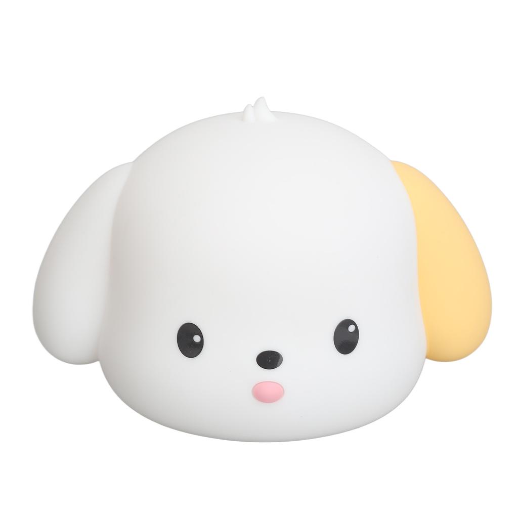 Pat Night Light Soft Silicone Small Dog Lamp Rechargeable Bedside Glowing Light Built In Battery