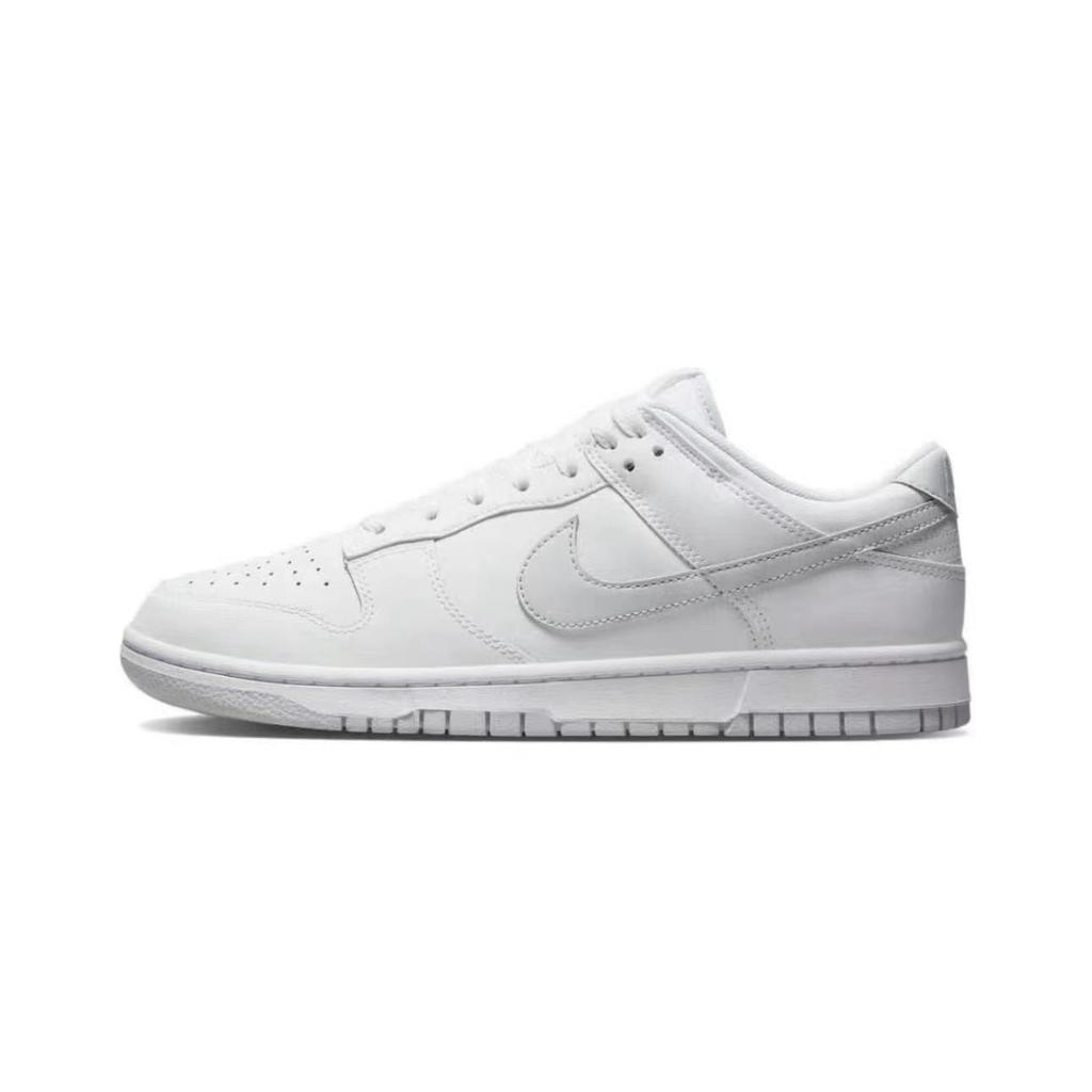 Nike Dunk Leather Coverage Slip Resistant Impact Resistant Abrasion Resistant Low top Skateboard Shoes Men's Gray Blue DV0831-101(Team59-)