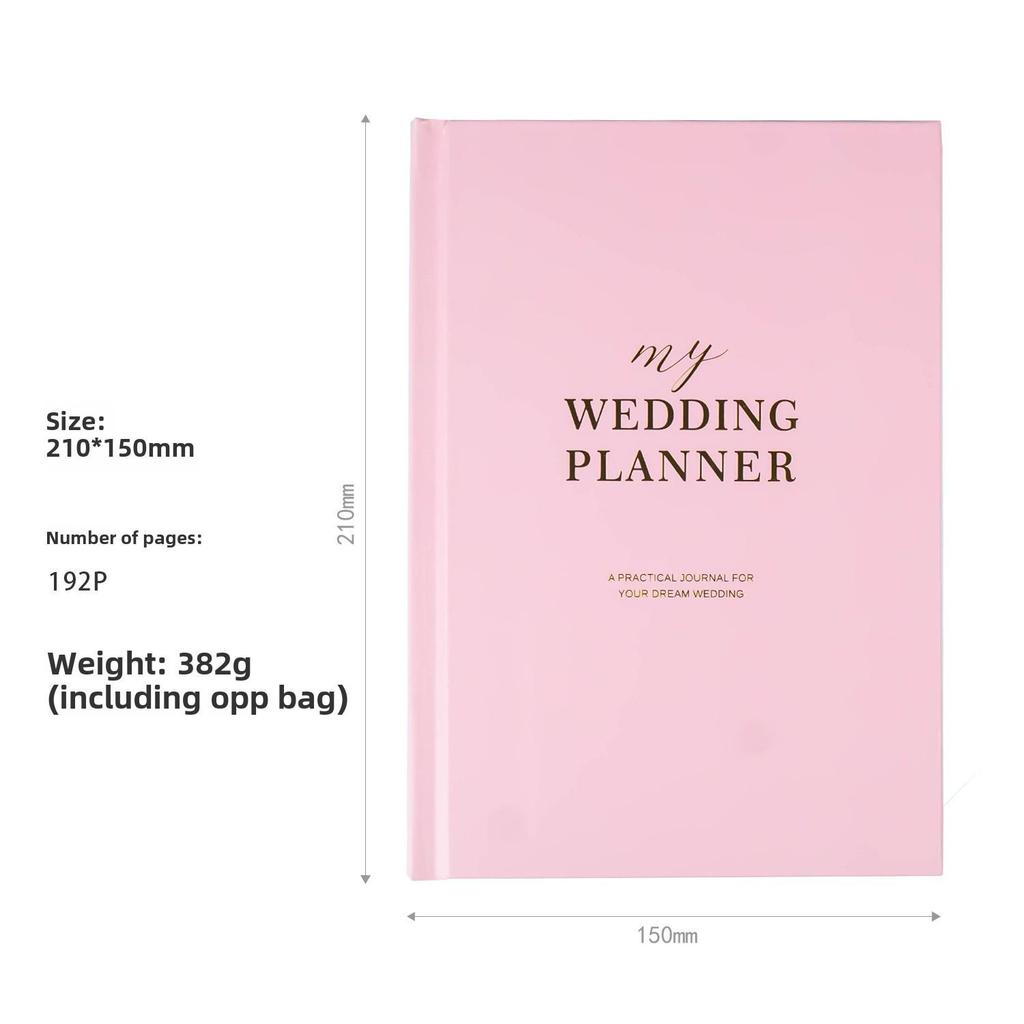 A5 Wedding Planning Notebook with Natural Pages and Hardcover