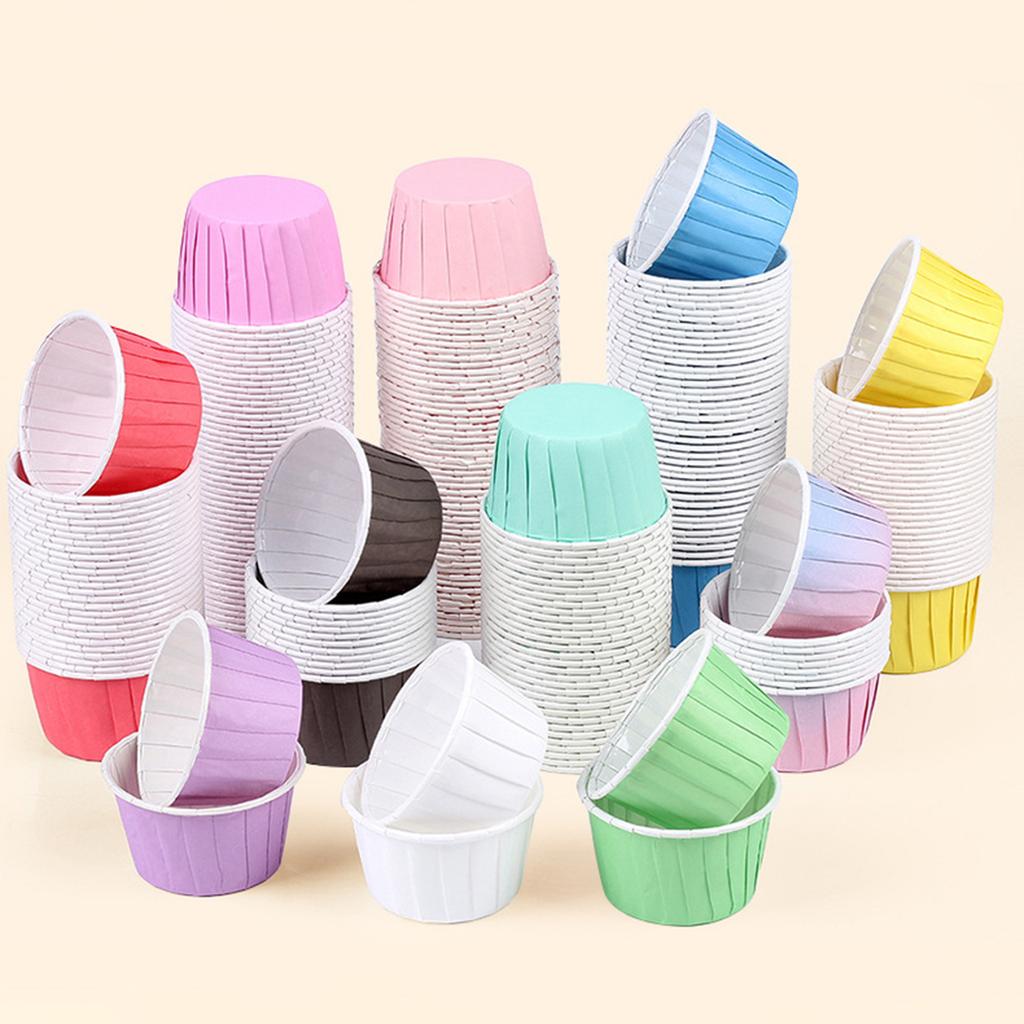 50 Pcs Paper Baking Cups Cupcake Liners Oven-safe Muffin Cupcake Cups Liners Little Puddings Cups for Birthday Party