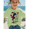 European Size A Easy and Creative Casual T Shirt with A Heart Print Perfect for A Girl Who Loves To Dance