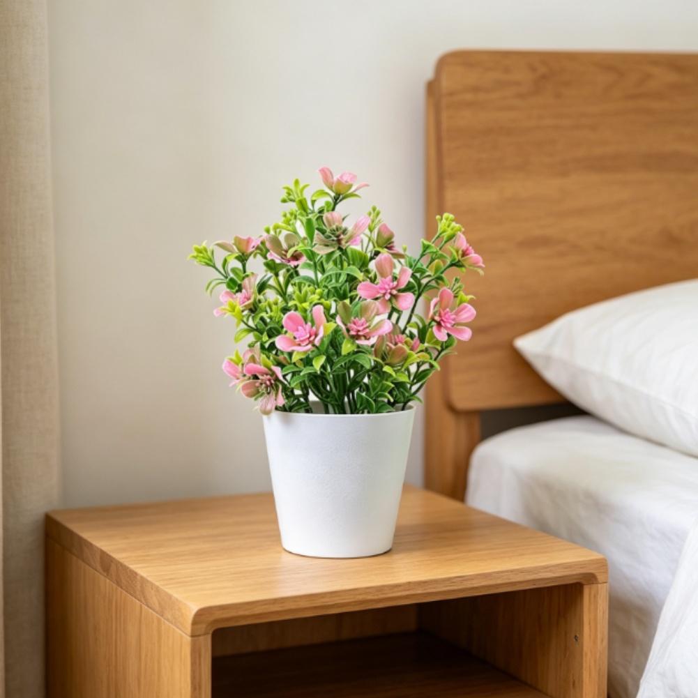 Fake Flower Set for Wedding Tablescape Desktop Home Decor Plastic Artificial Arrangement with Realistic Details 22x15cm
