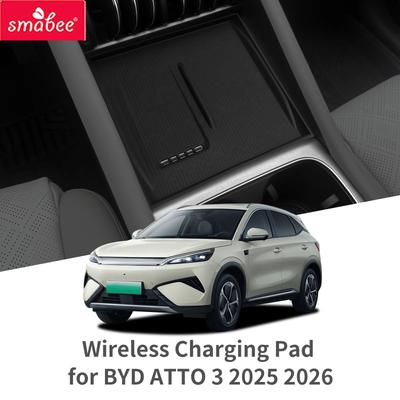 Smabee for BYD Atto 3 Evo 2025 2026 Car Anti Dirt Pad Mobile Wireless Charging Anti-Slip Mats Interior Accessiories