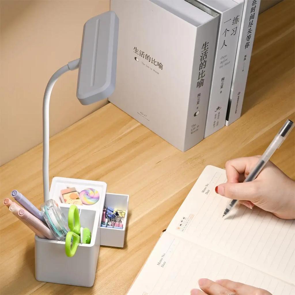 LED Touch Desk Lamp 3 Levels Dimmable Night Light USB Rechargeable Eye Protection Foldable Table Lamp Bedroom Bedside Reading