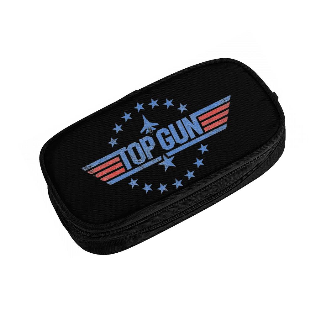 Top Gun Movie Logo Pencil Cases Fashion Pen Holder Bags Student Large Storage School Supplies Gifts Pencil Box