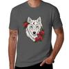 Starry Wolf Funny Wolf Gift Wolf Lover Gift Tshirt Simple Line Art Print Tee Tshirt