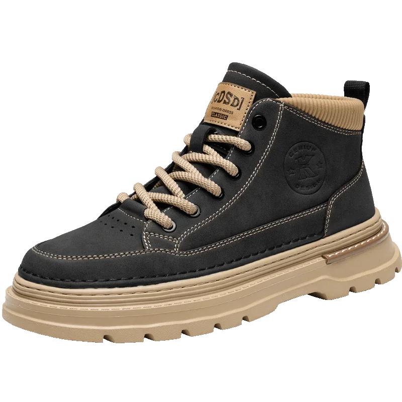 

Мода 2024 Зима Новые мужские офисные рабочие туфли Теплые плюшевые мужские носки и ботинки Модные спортивные ботинки Толстая подошва Бесплатная доставка 44 чёрный